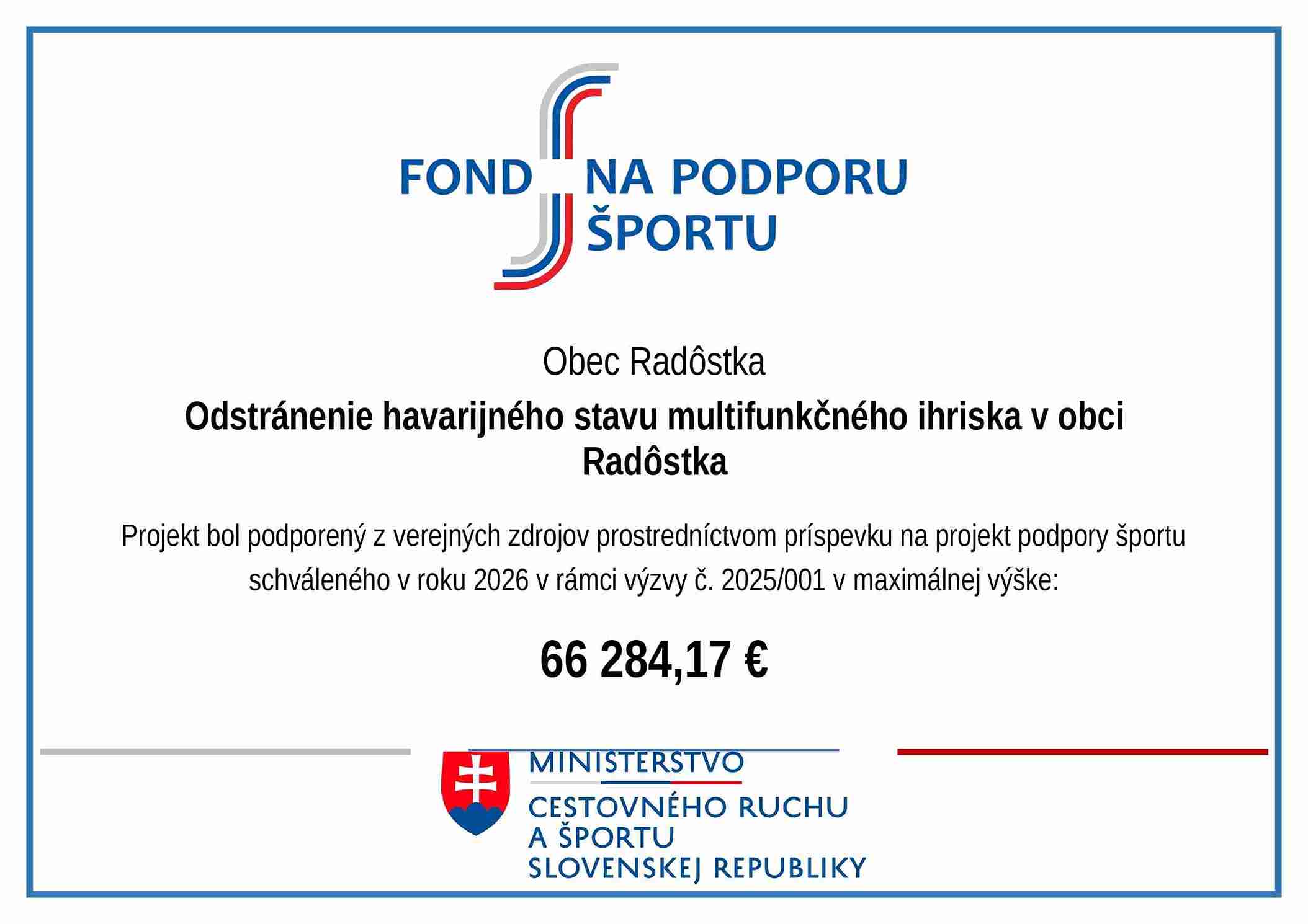 Logo fond na podporu športu