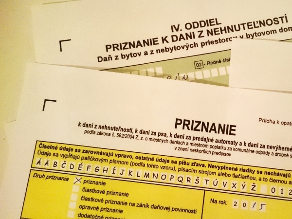 Daňové priznanie k dani z nehnuteľnosti