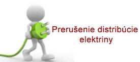 prerušenie distribúcie elektriny